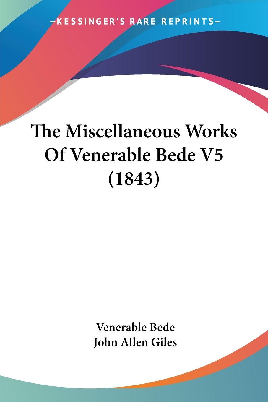 Vorderes Coverbild The Miscellaneous Works Of Venerable Bede V5 (1843)