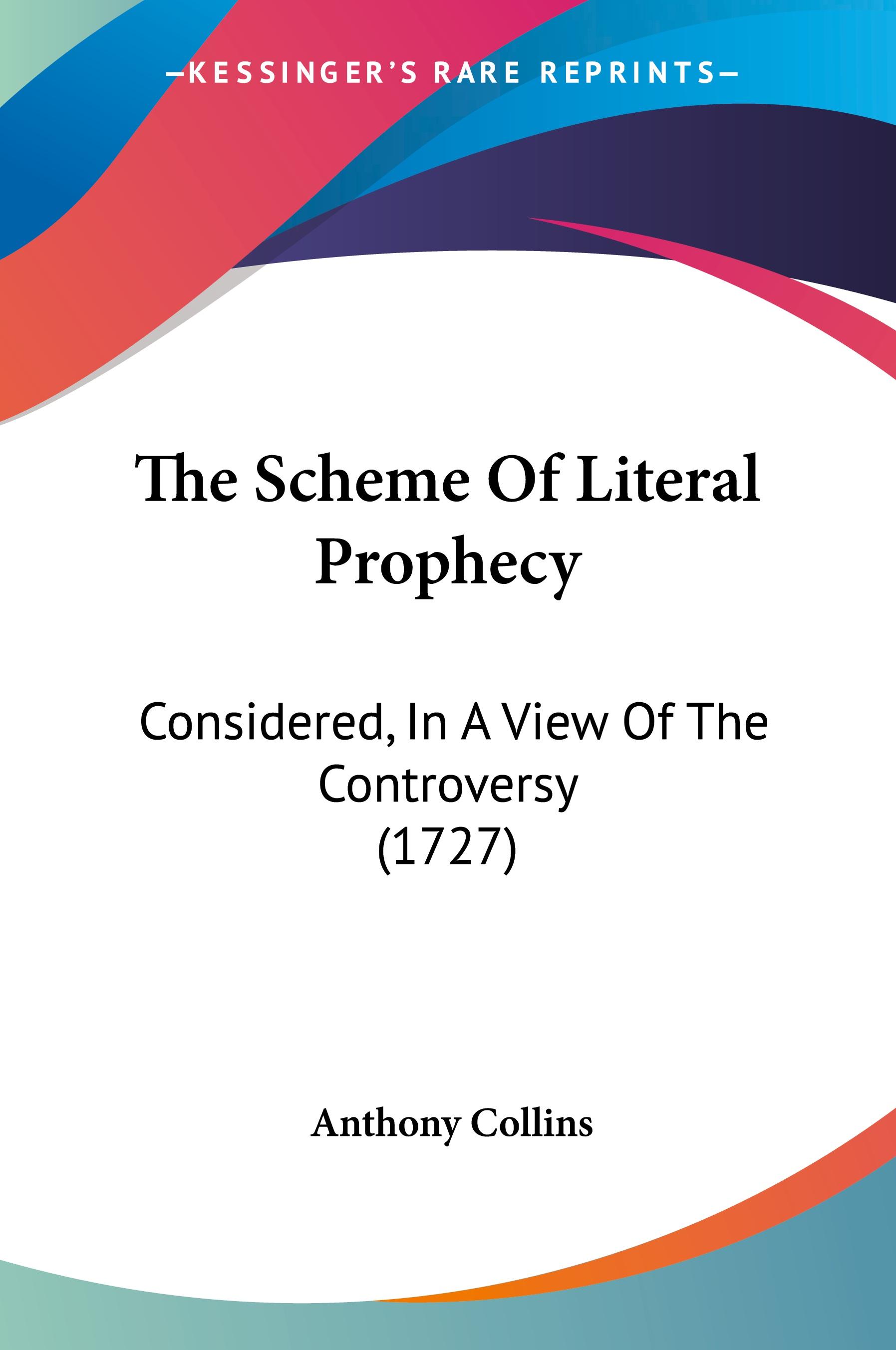 Vorderes Coverbild The Scheme Of Literal Prophecy