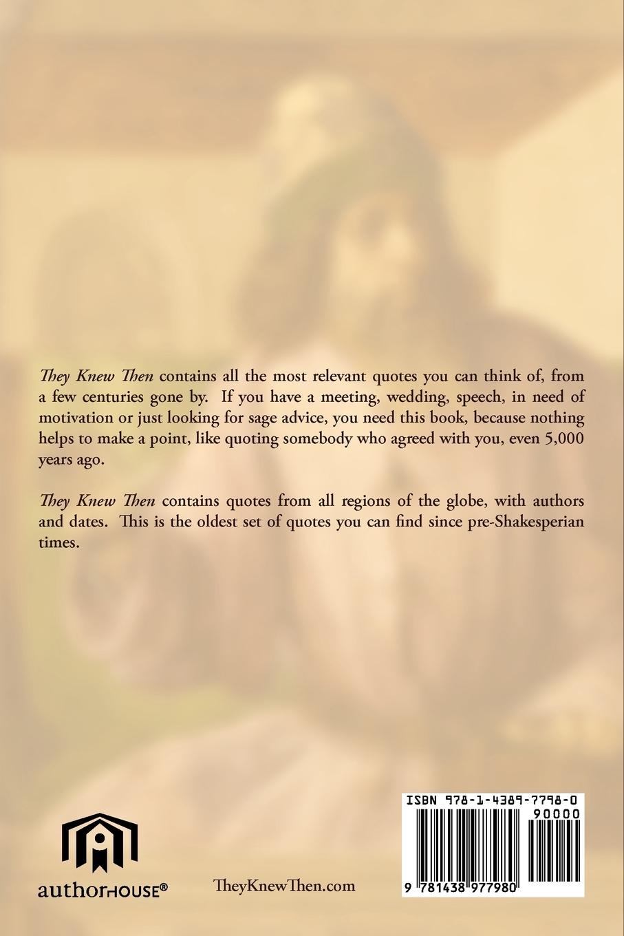 Rückseitencover They Knew Then