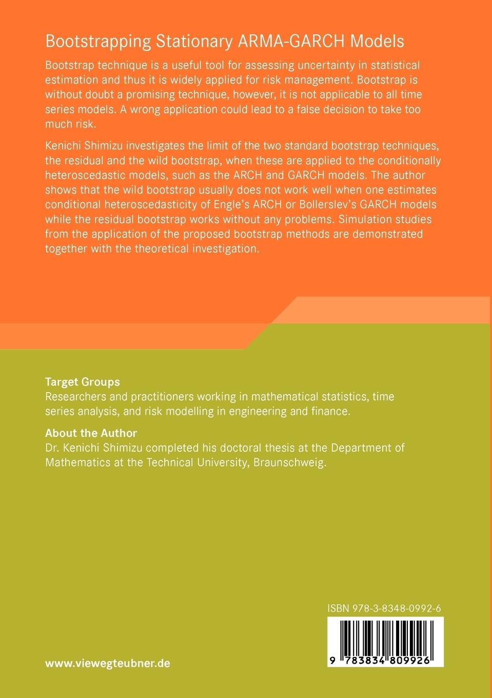Rückseitencover Bootstrapping Stationary ARMA-GARCH Models
