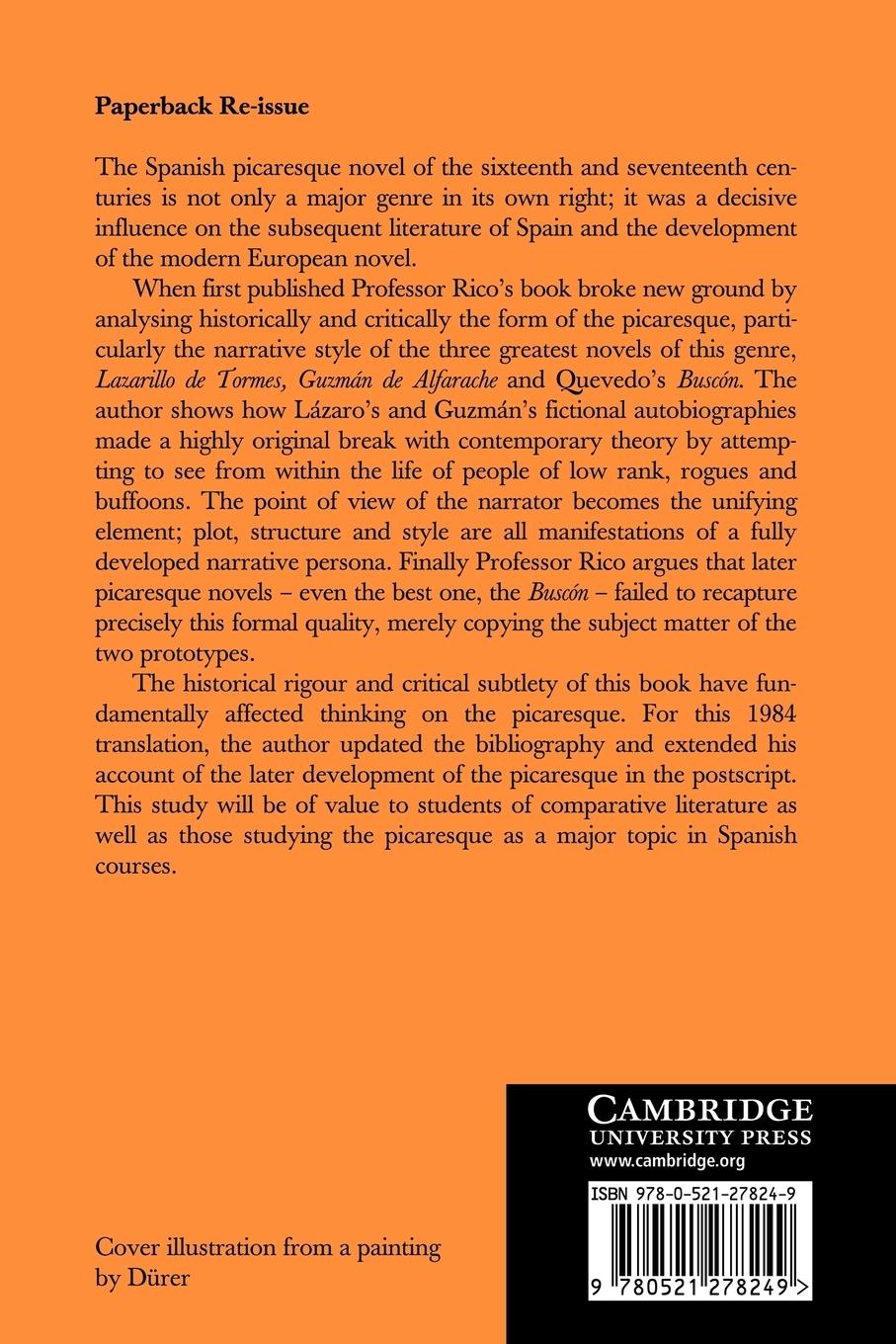 Rückseitencover The Spanish Picaresque Novel and the Point of View