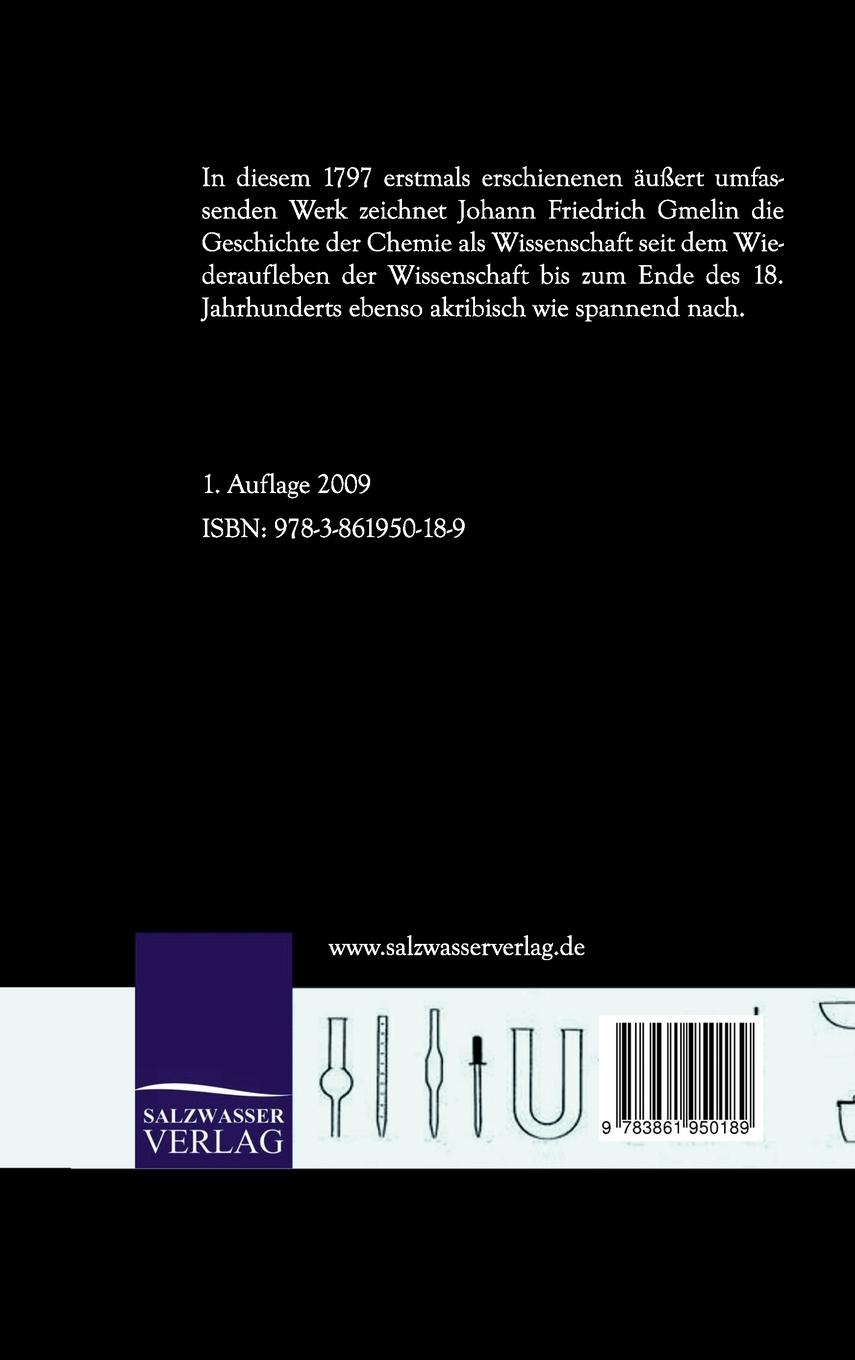 Rückseitencover Geschichte der Chemie (Band 3.2)