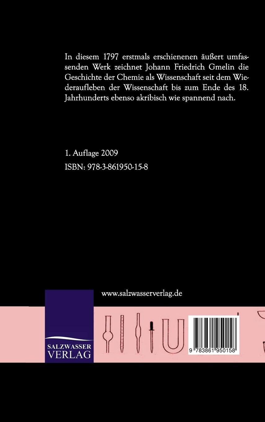 Rückseitencover Geschichte der Chemie (Band 1)