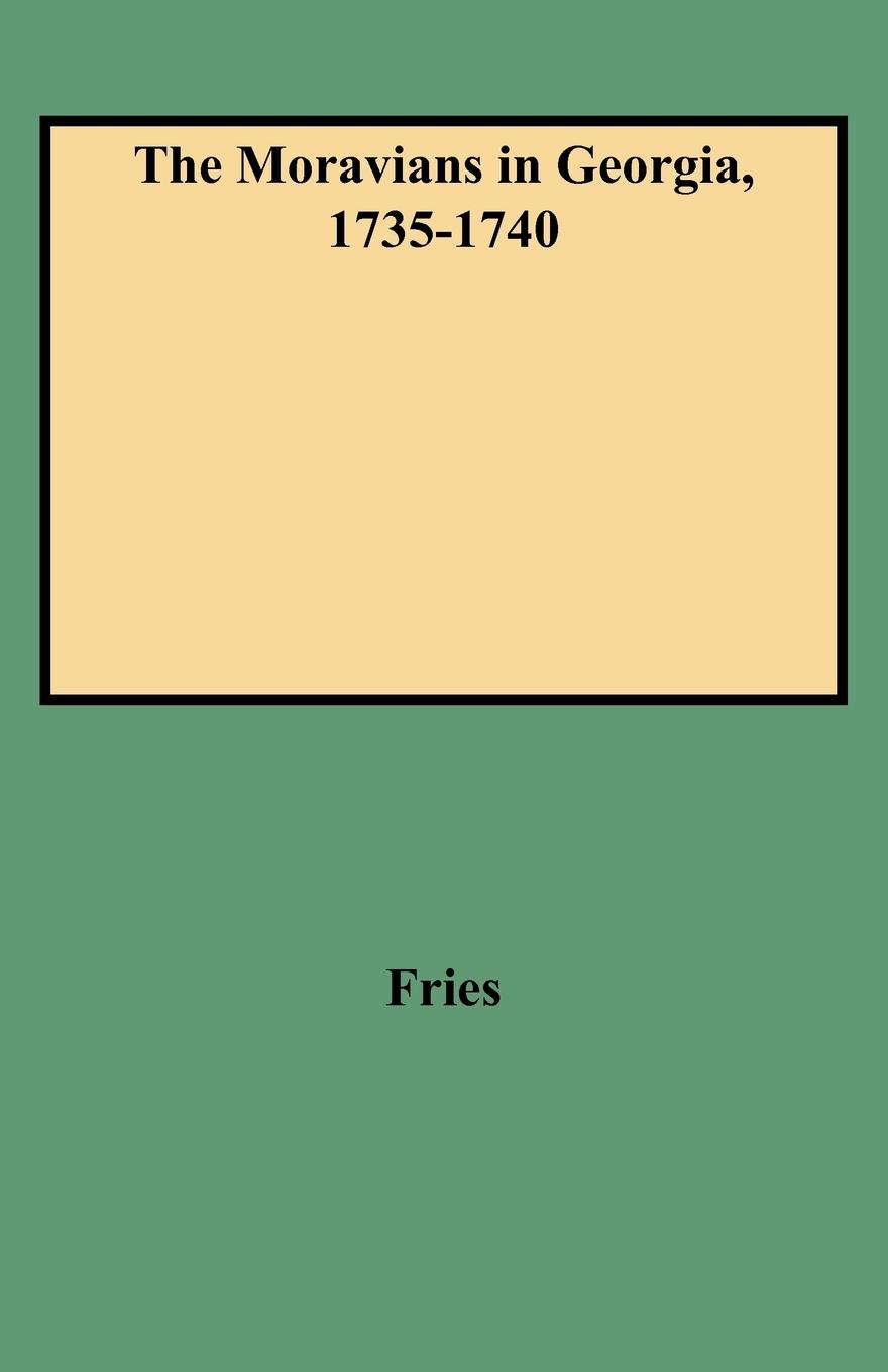 Vorderes Coverbild Moravians in Georgia, 1735-1740