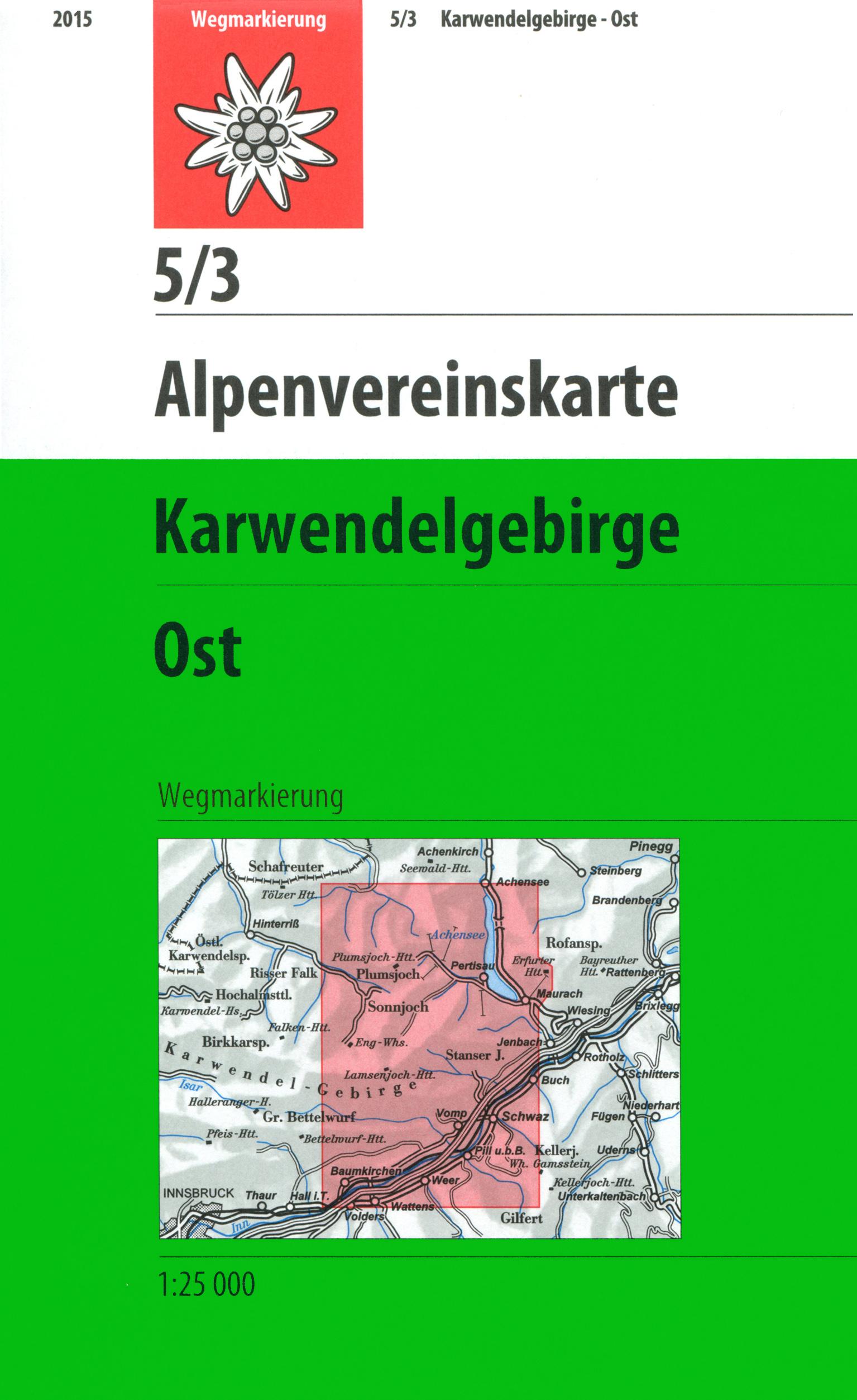 Vorderes Coverbild DAV Alpenvereinskarte 05/3 Karwendelgebirge Ost 1 : 25 000