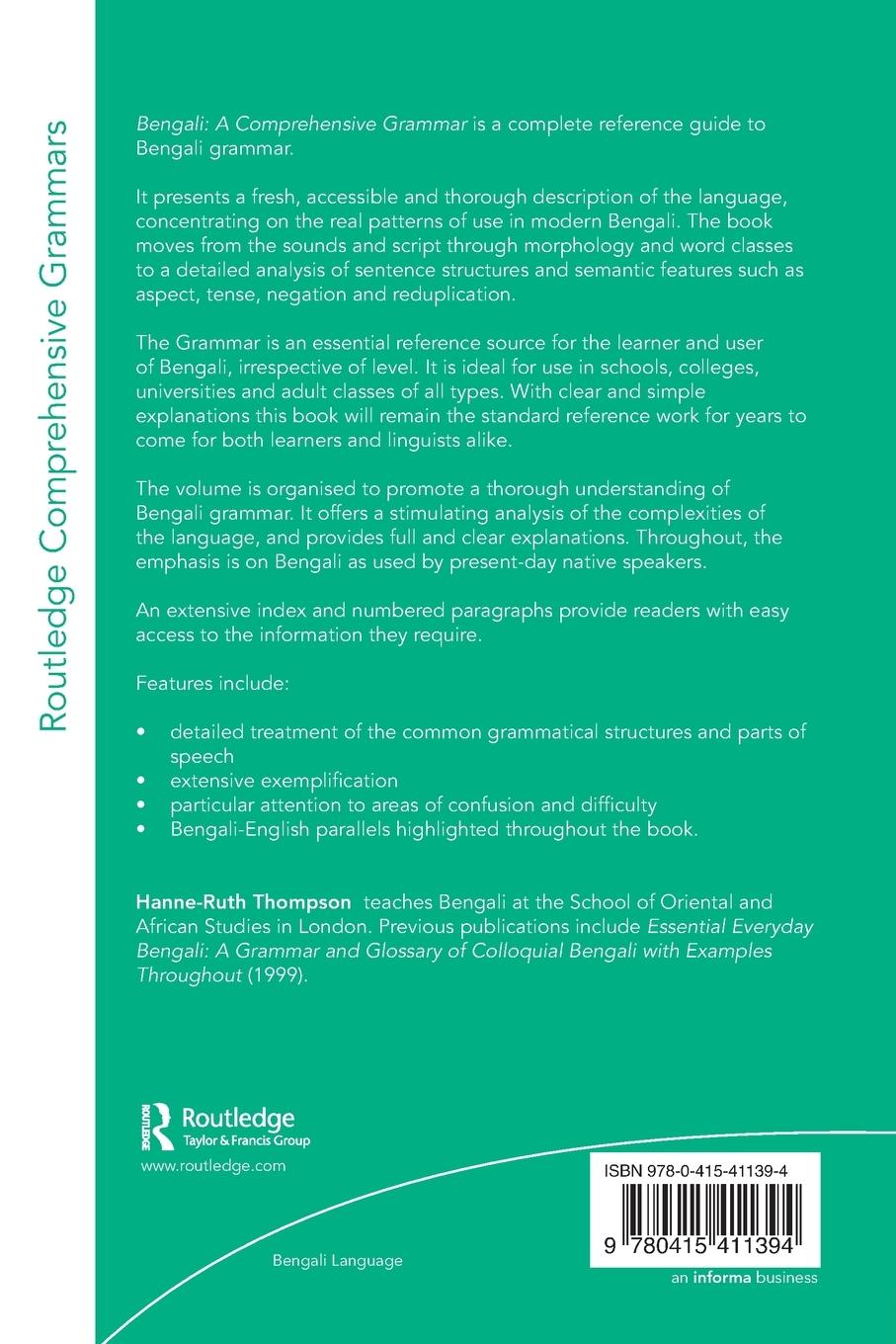 Rückseitencover Bengali