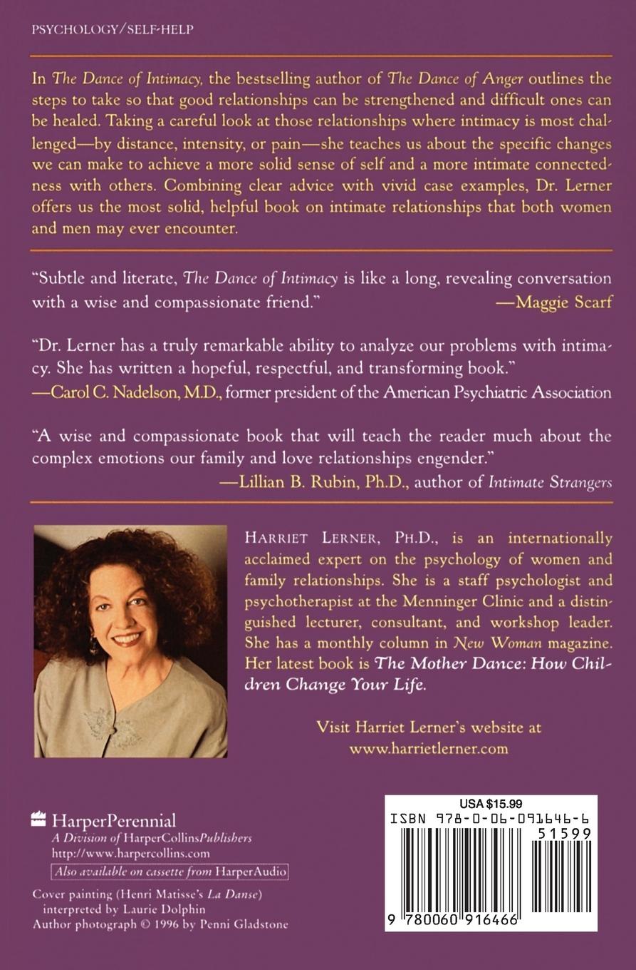 Rückseitencover The Dance of Intimacy