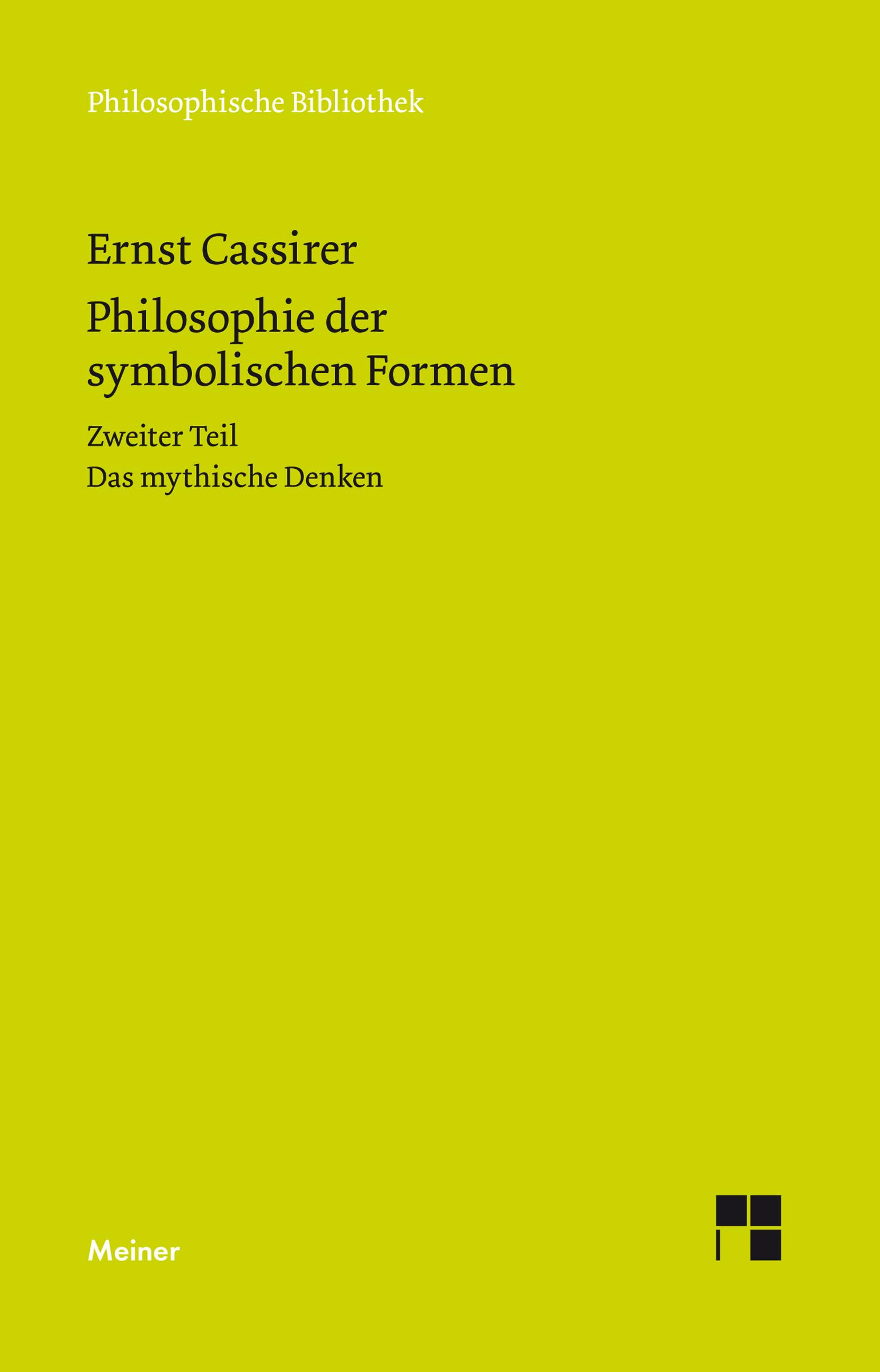 Vorderes Coverbild Philosophie der symbolischen Formen