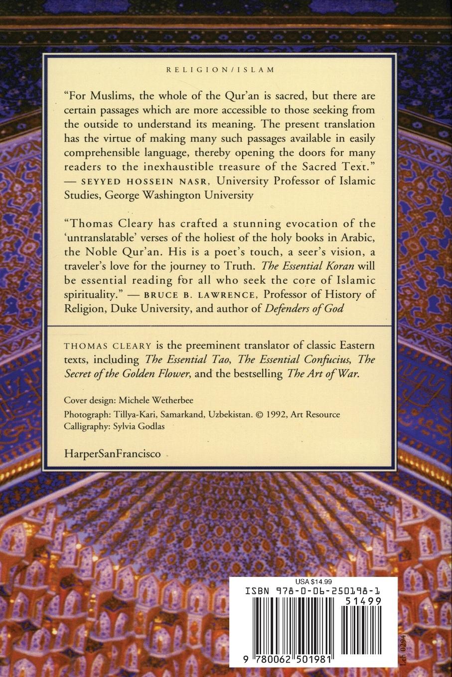 Rückseitencover Essential Koran, the PB