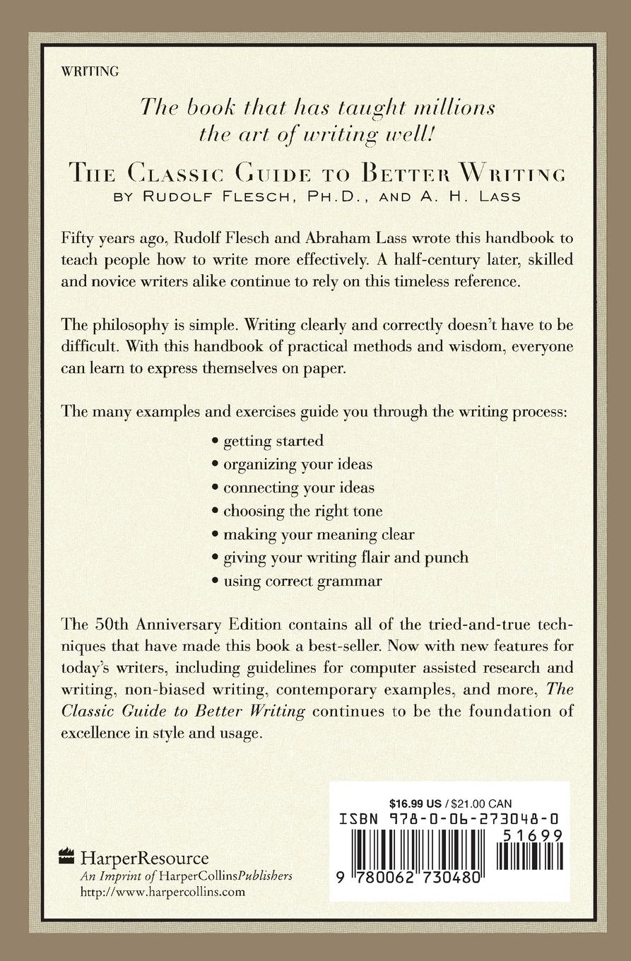 Rückseitencover The Classic Guide to Better Writing
