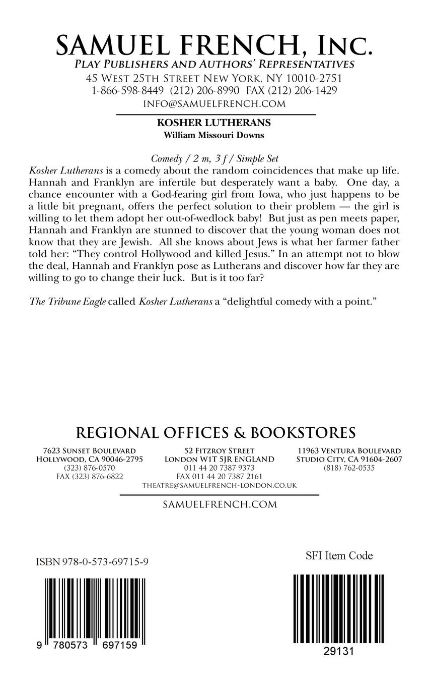 Rückseitencover Kosher Lutherans