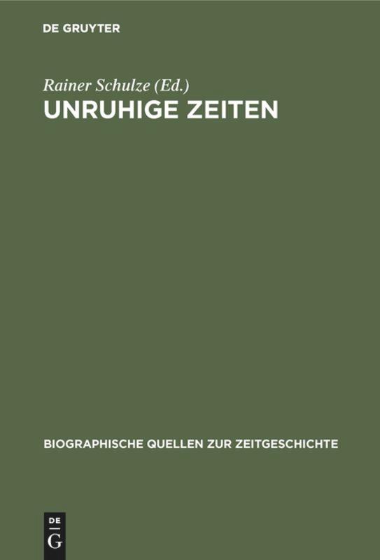 Vorderes Coverbild Unruhige Zeiten