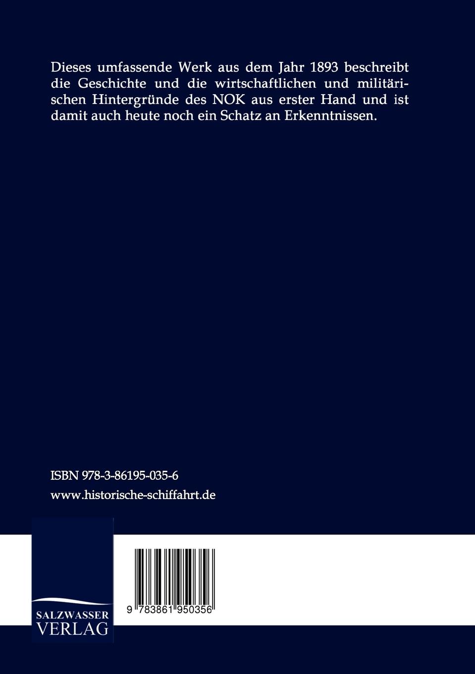 Rückseitencover Der Nord-Ostsee-Kanal