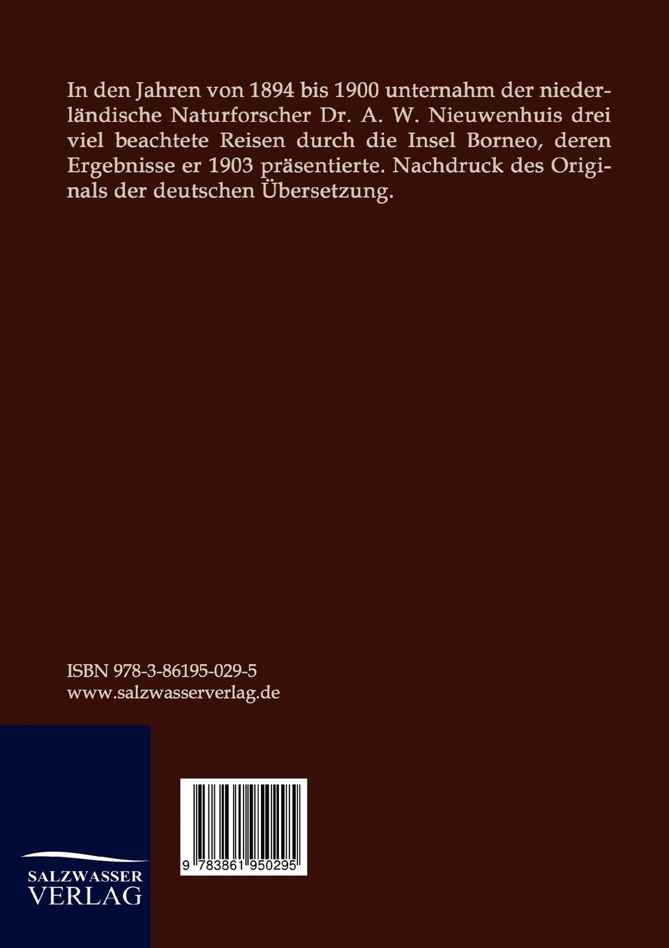 Rückseitencover Quer durch Borneo