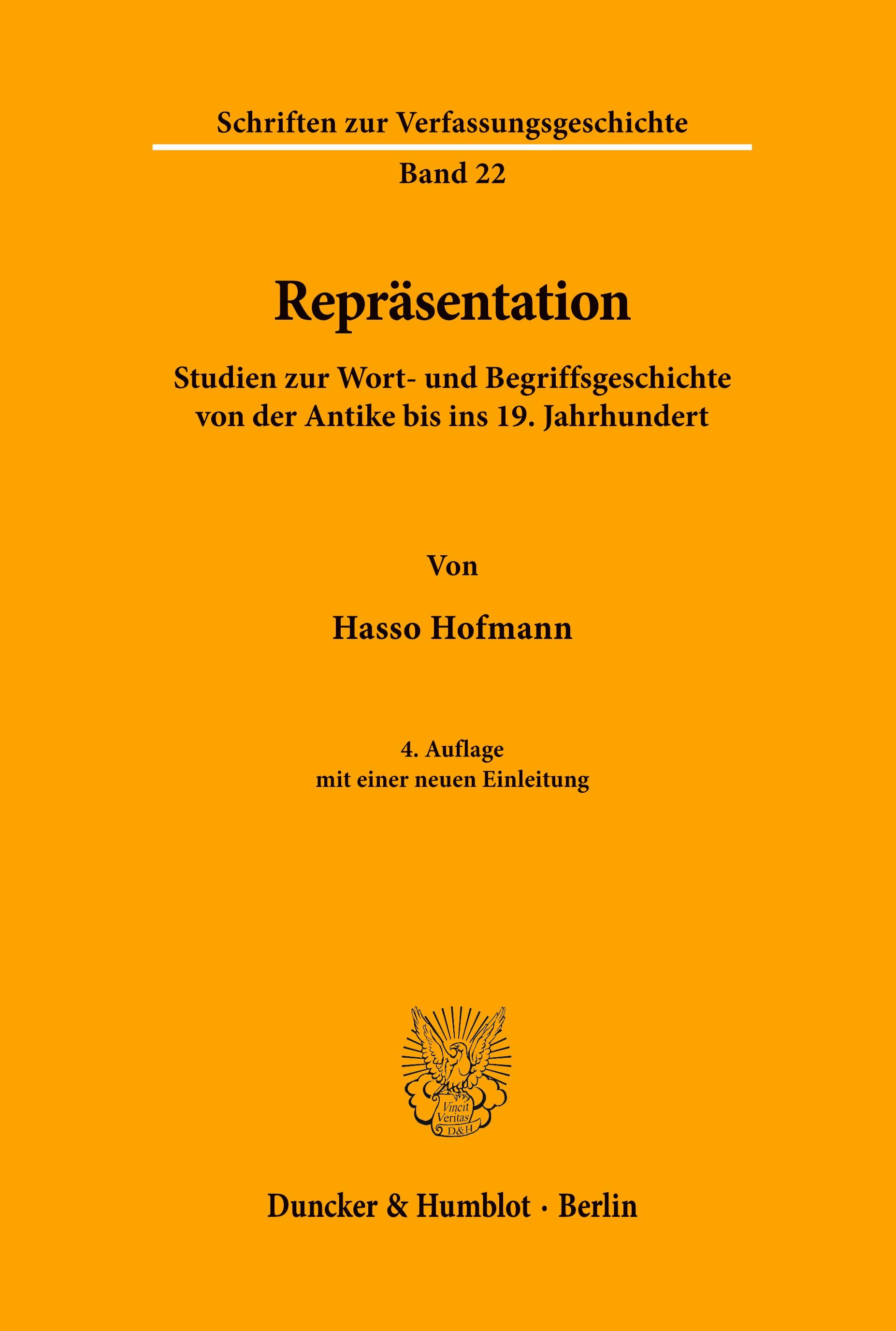 Vorderes Coverbild Repräsentation.