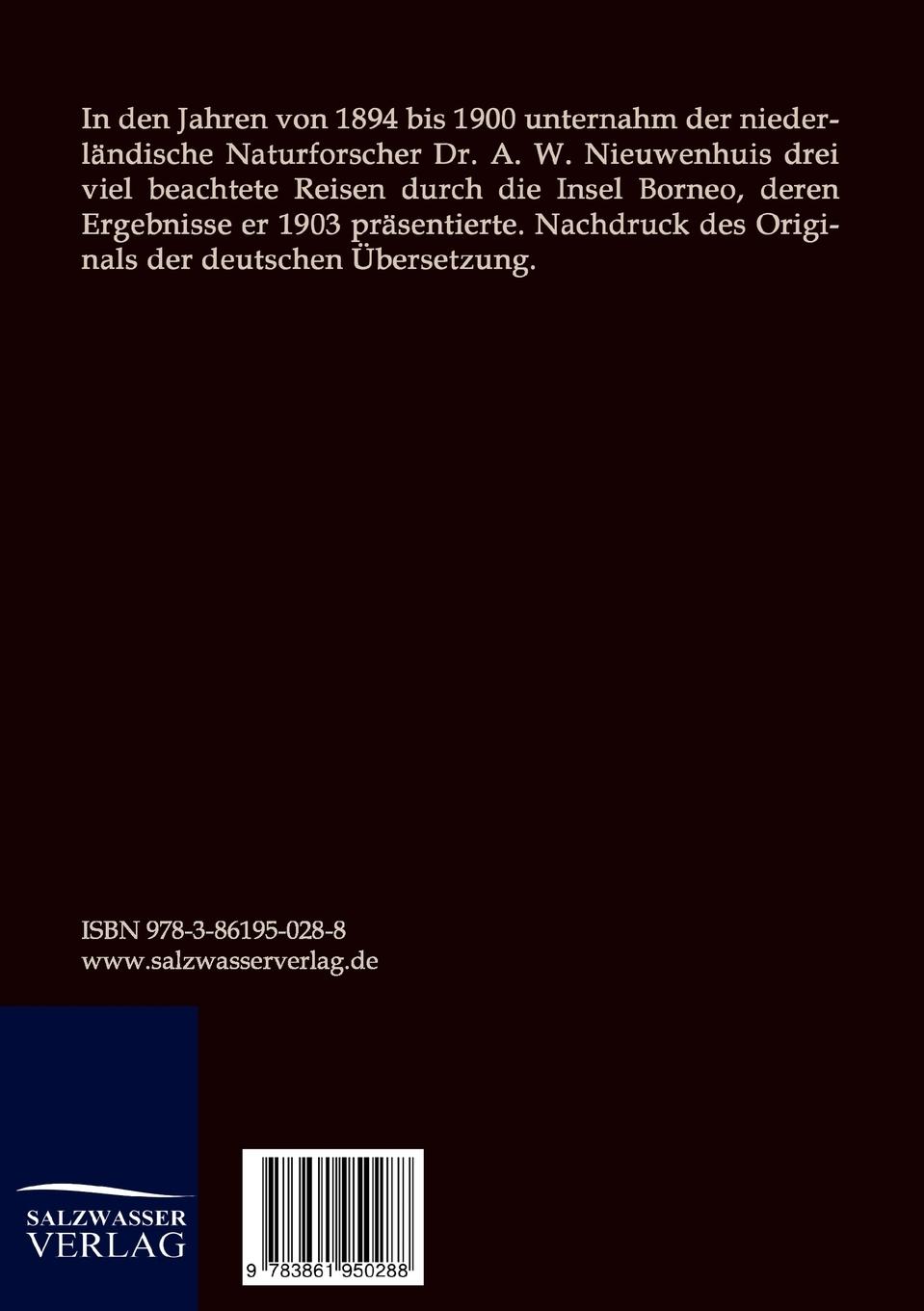 Rückseitencover Quer durch Borneo