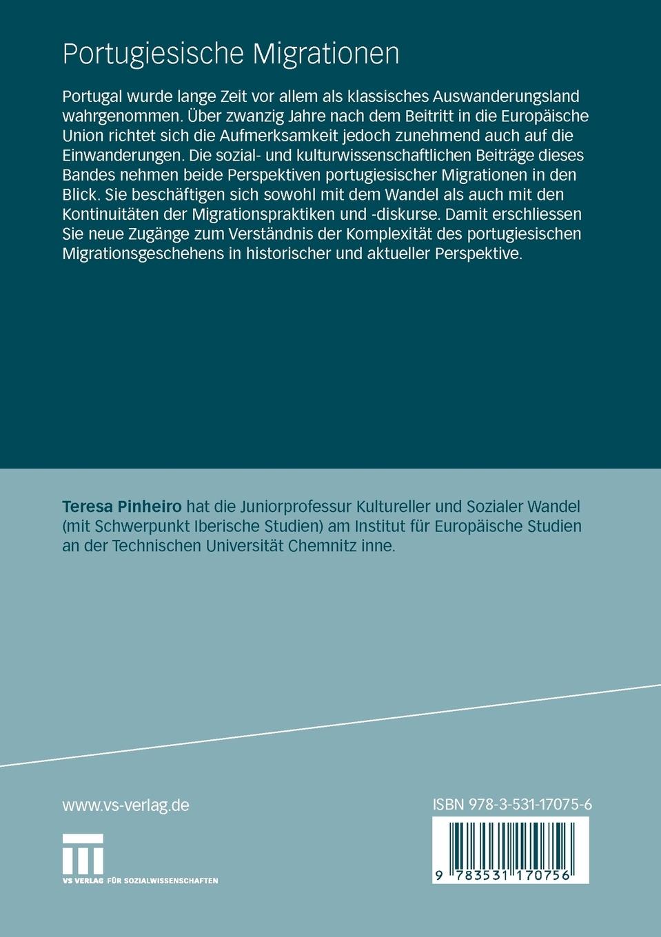 Rückseitencover Portugiesische Migrationen