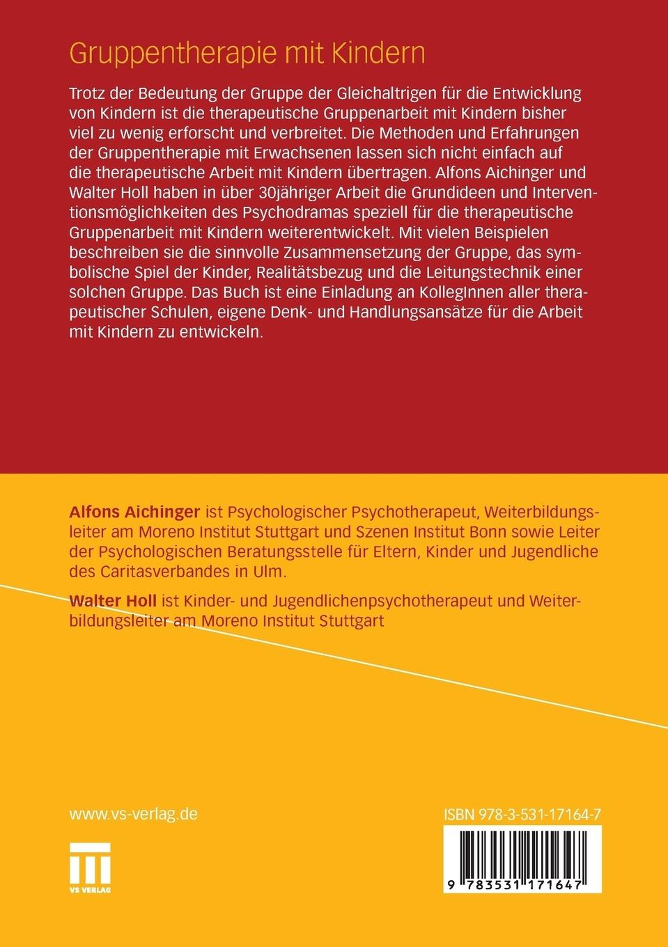 Rückseitencover Gruppentherapie mit Kindern