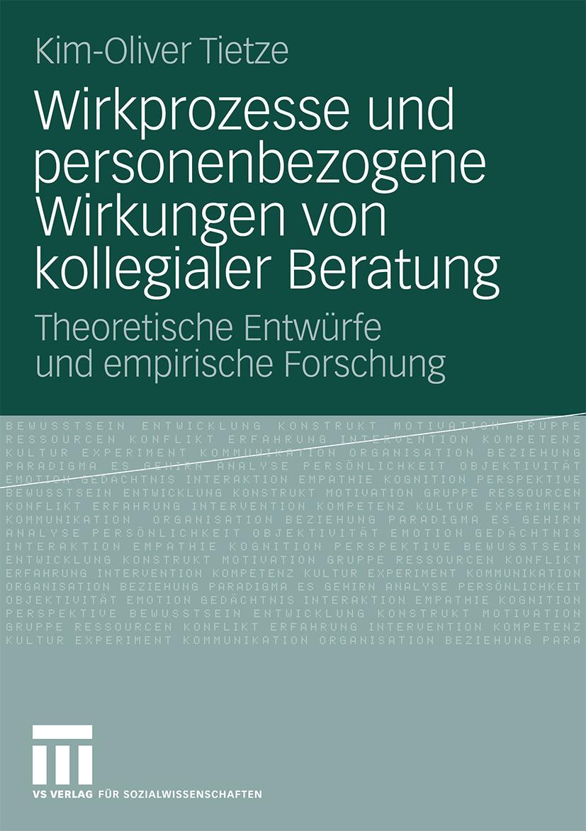 Vorderes Coverbild Wirkprozesse und personenbezogene Wirkungen von kollegialer Beratung