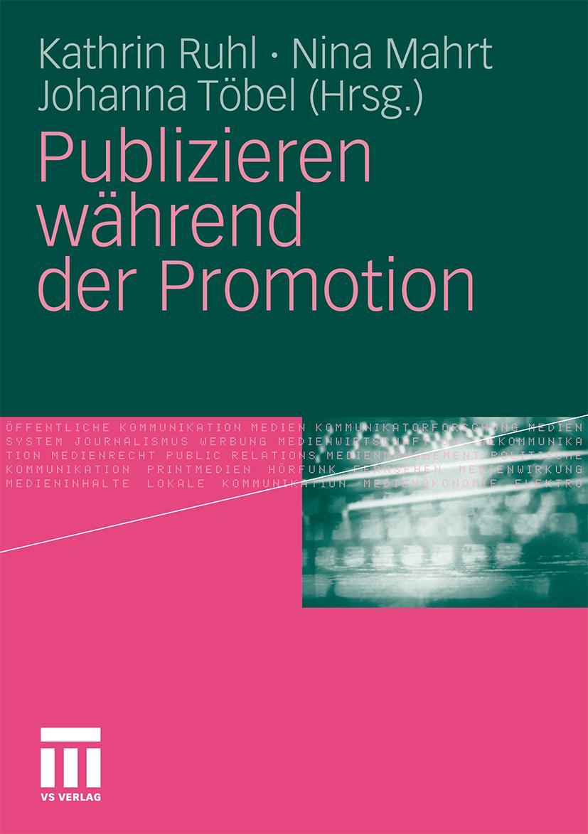 Vorderes Coverbild Publizieren während der Promotion