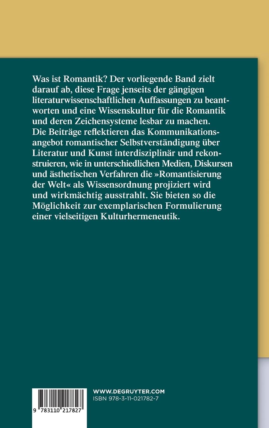 Rückseitencover Die Lesbarkeit der Romantik