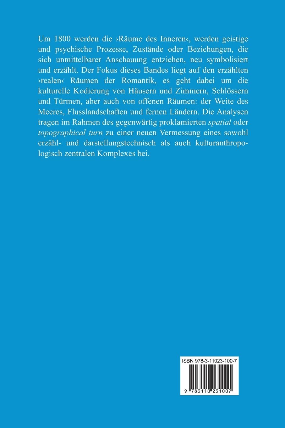 Rückseitencover Raumkonfigurationen in der Romantik