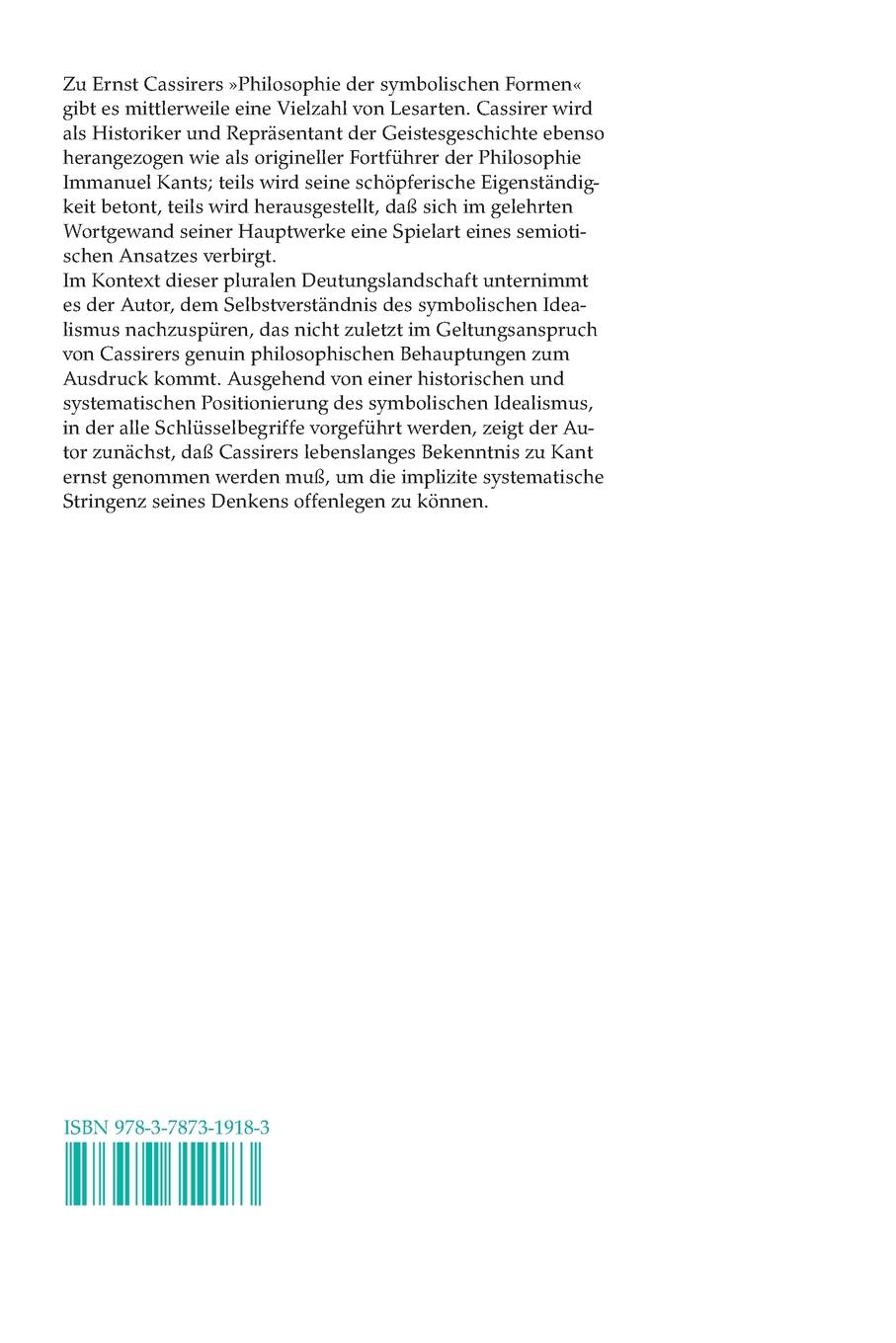 Rückseitencover Symbolischer Idealismus