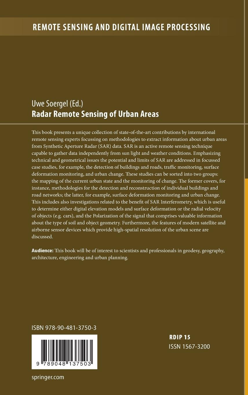 Rückseitencover Radar Remote Sensing of Urban Areas