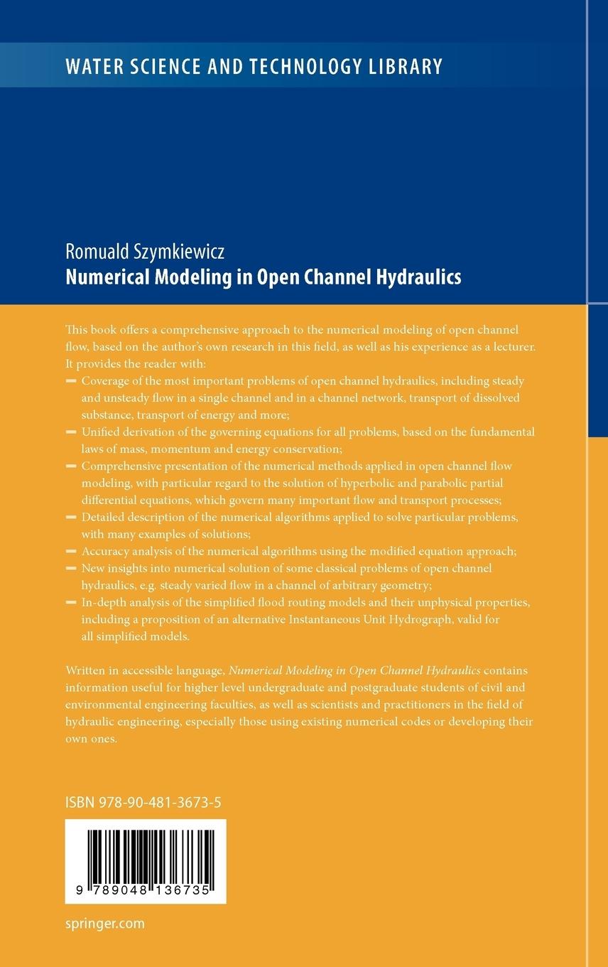 Rückseitencover Numerical Modeling in Open Channel Hydraulics