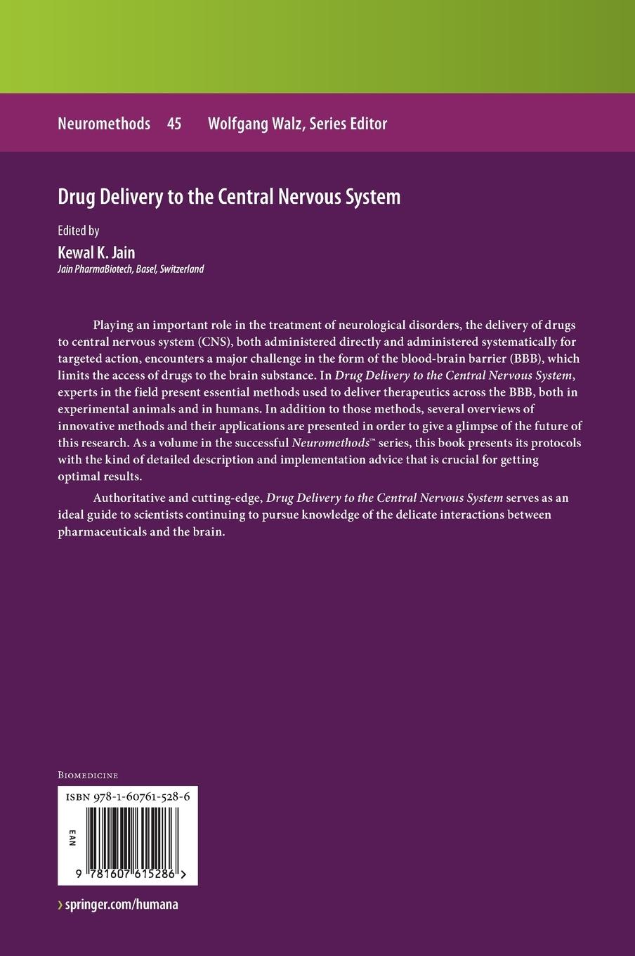 Rückseitencover Drug Delivery to the Central Nervous System