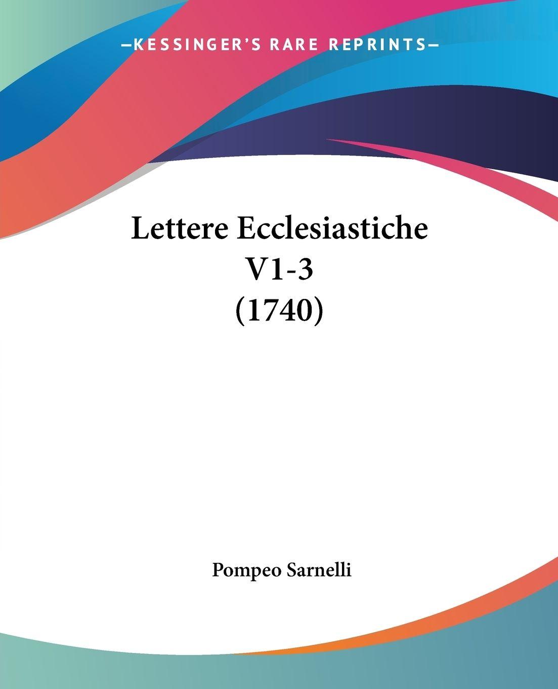 Vorderes Coverbild Lettere Ecclesiastiche V1-3 (1740)