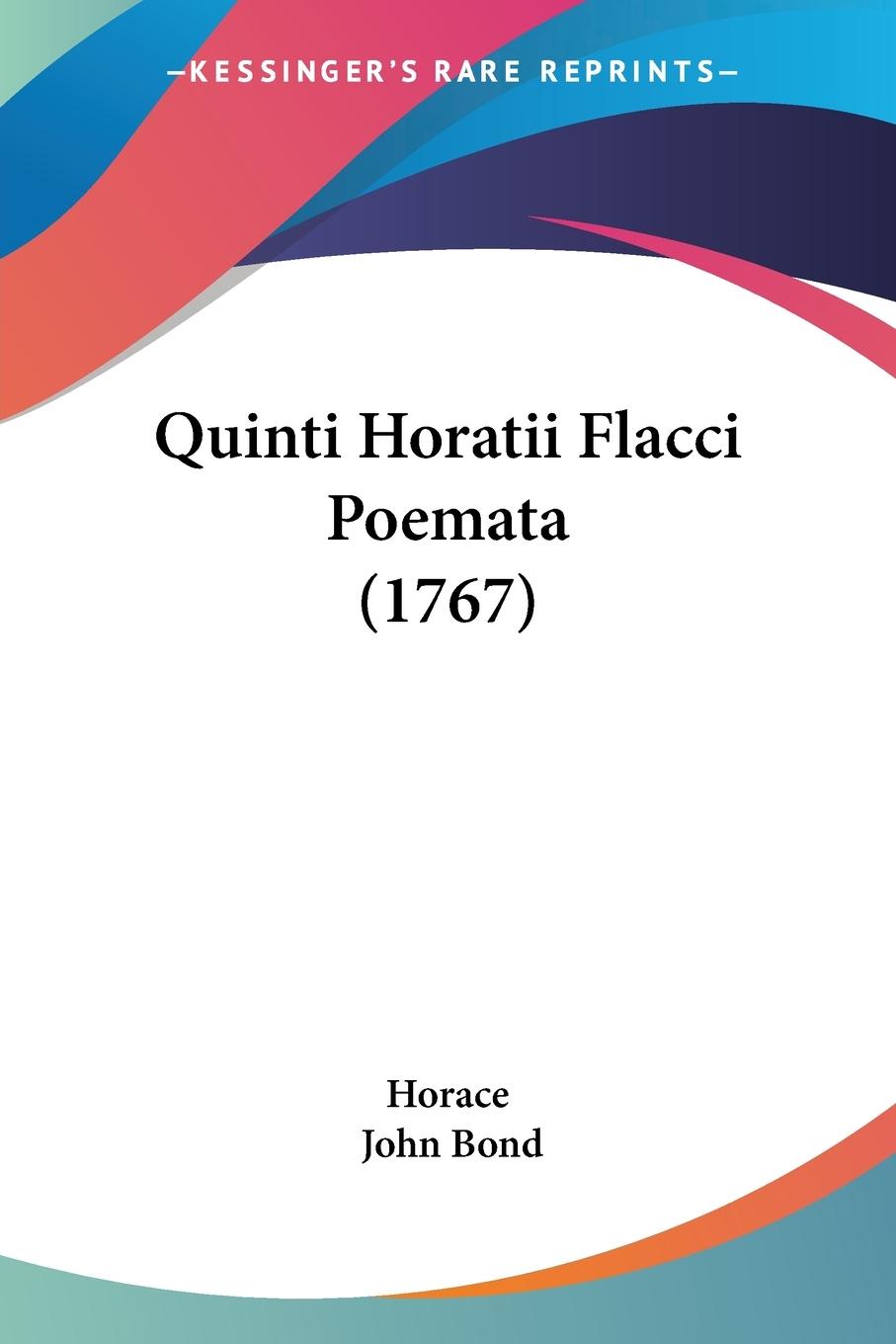 Vorderes Coverbild Quinti Horatii Flacci Poemata (1767)