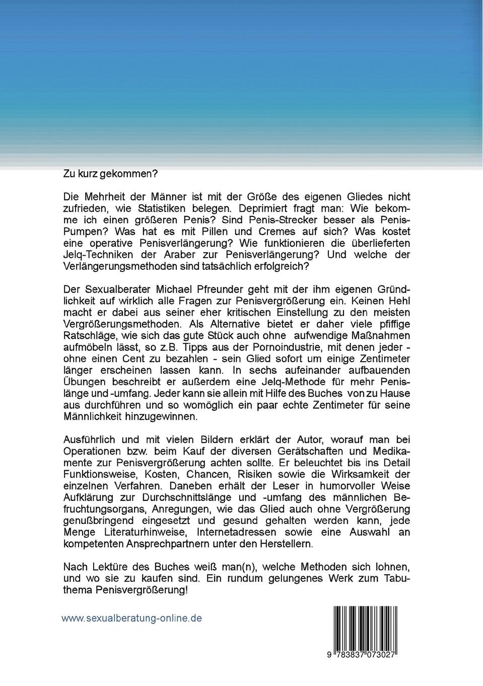 Rückseitencover Ratgeber Sexualität: Penisvergrößerung