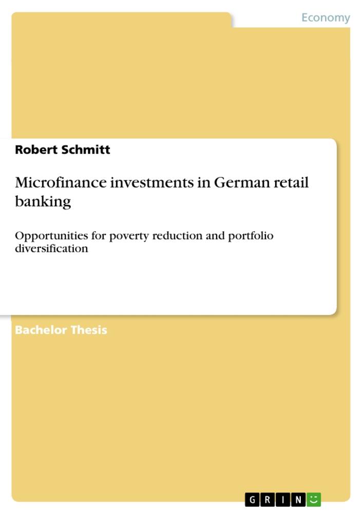 Vorderes Coverbild Microfinance investments in German retail banking