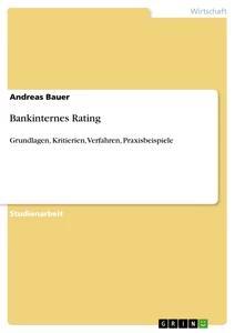 Vorderes Coverbild Bankinternes Rating