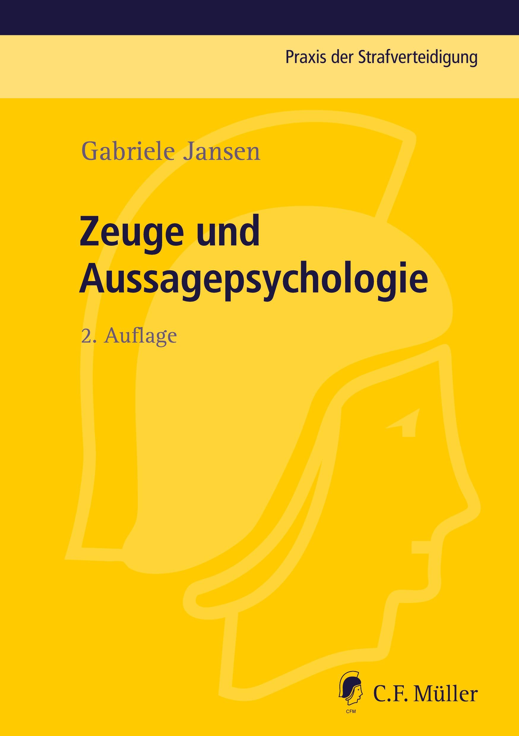 Vorderes Coverbild Zeuge und Aussagepsychologie