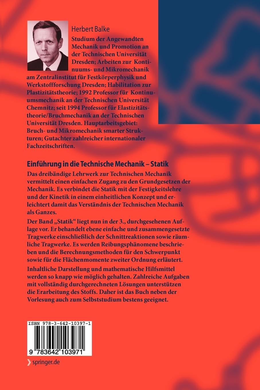 Rückseitencover Einführung in die Technische Mechanik