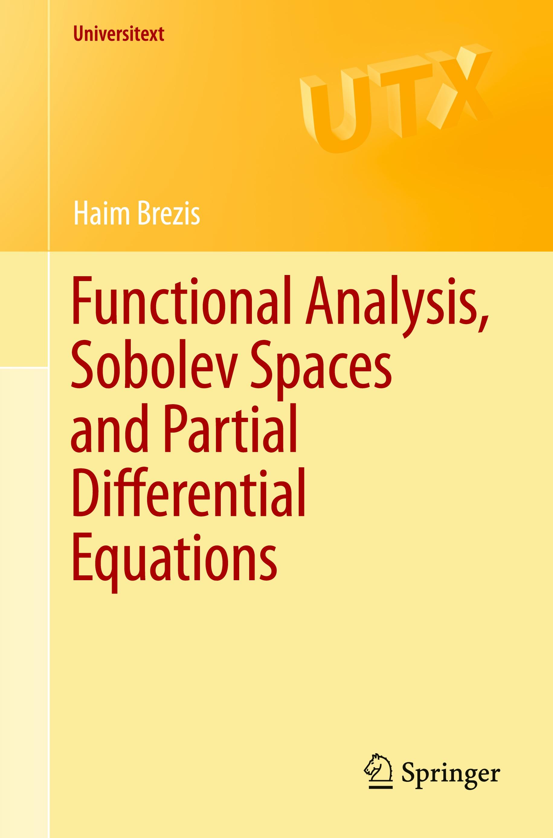 Vorderes Coverbild Functional Analysis, Sobolev Spaces and Partial Differential Equations