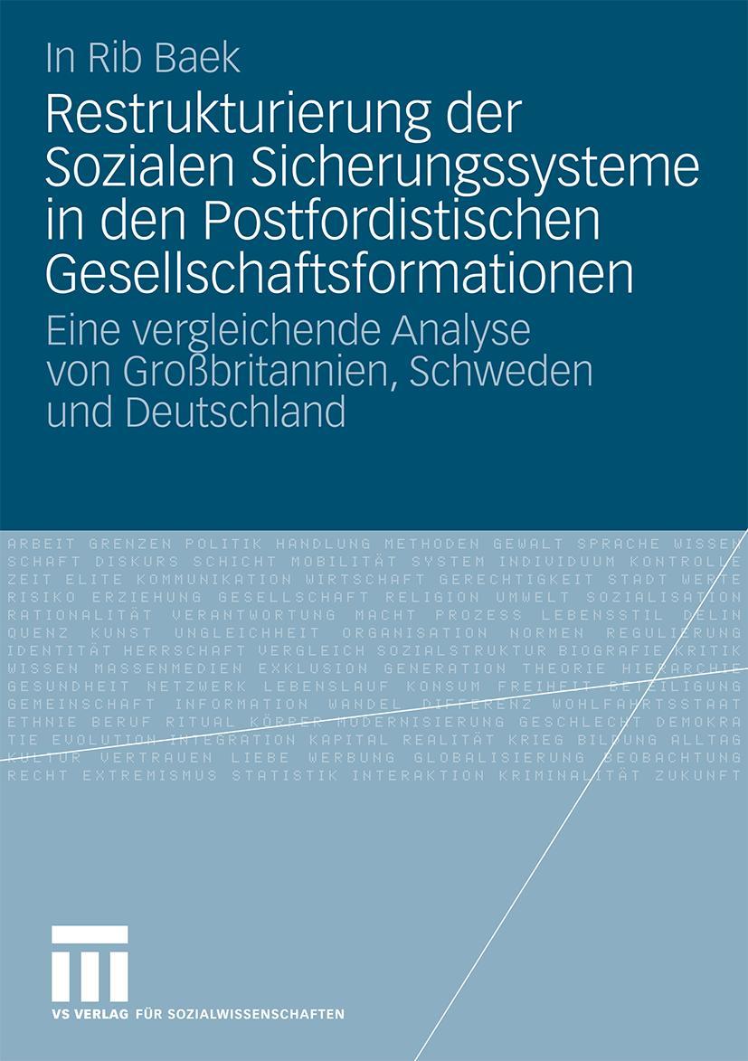 Vorderes Coverbild Restrukturierung der Sozialen Sicherungssysteme in den Postfordistischen Gesellschaftsformationen