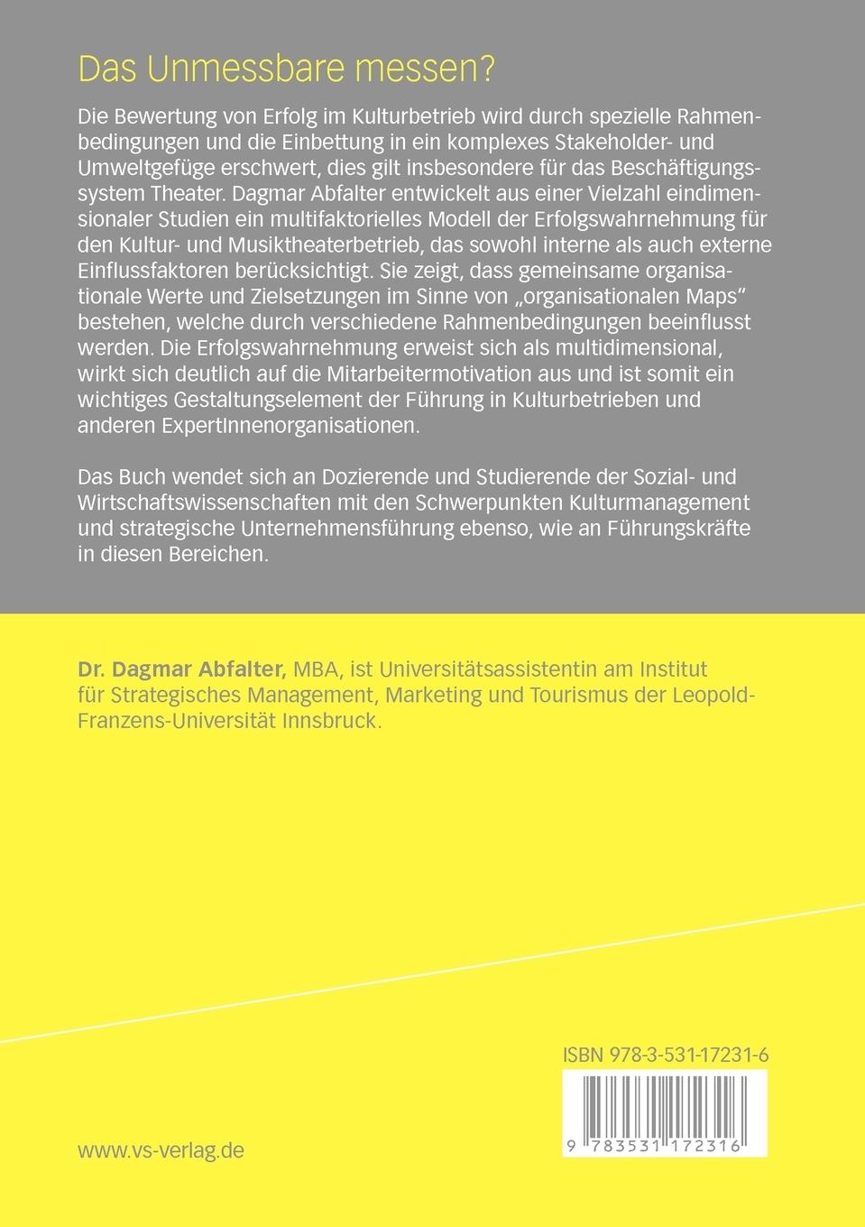 Rückseitencover Das Unmessbare messen?