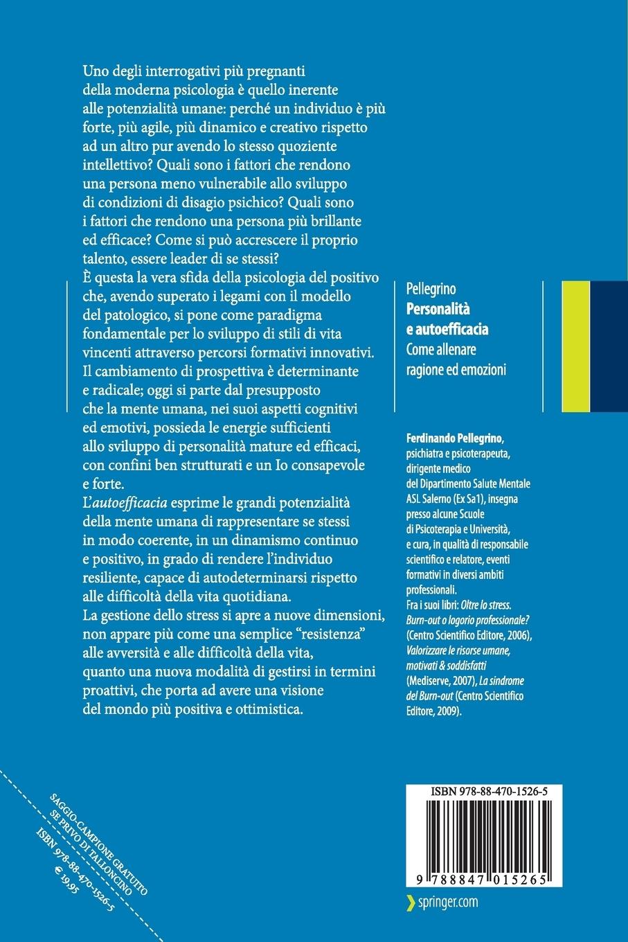 Rückseitencover Personalità E Autoefficacia