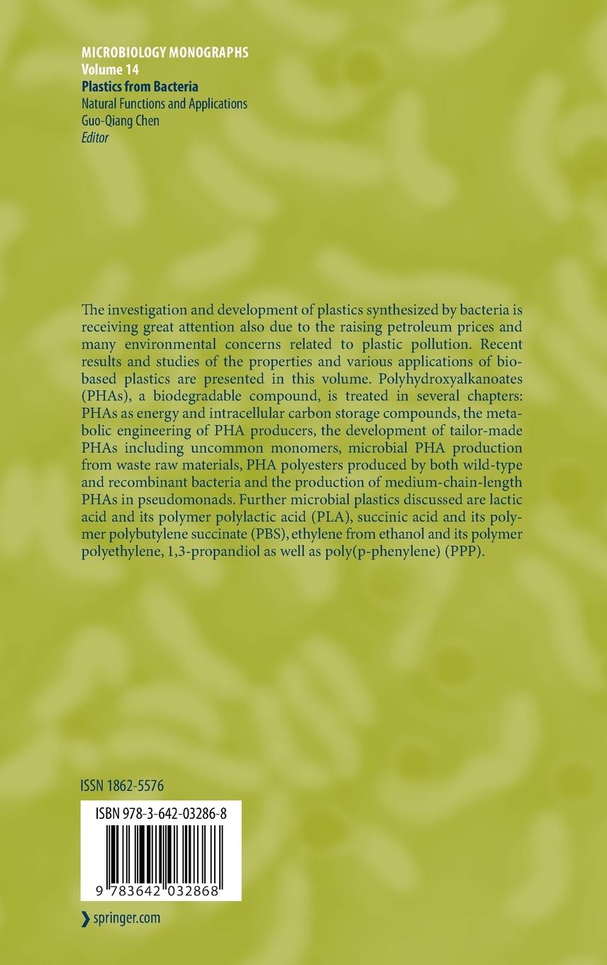 Rückseitencover Plastics from Bacteria