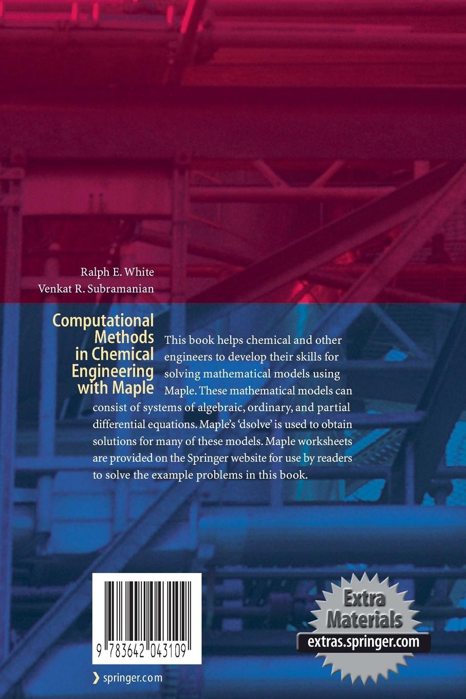 Rückseitencover Computational Methods in Chemical Engineering with Maple