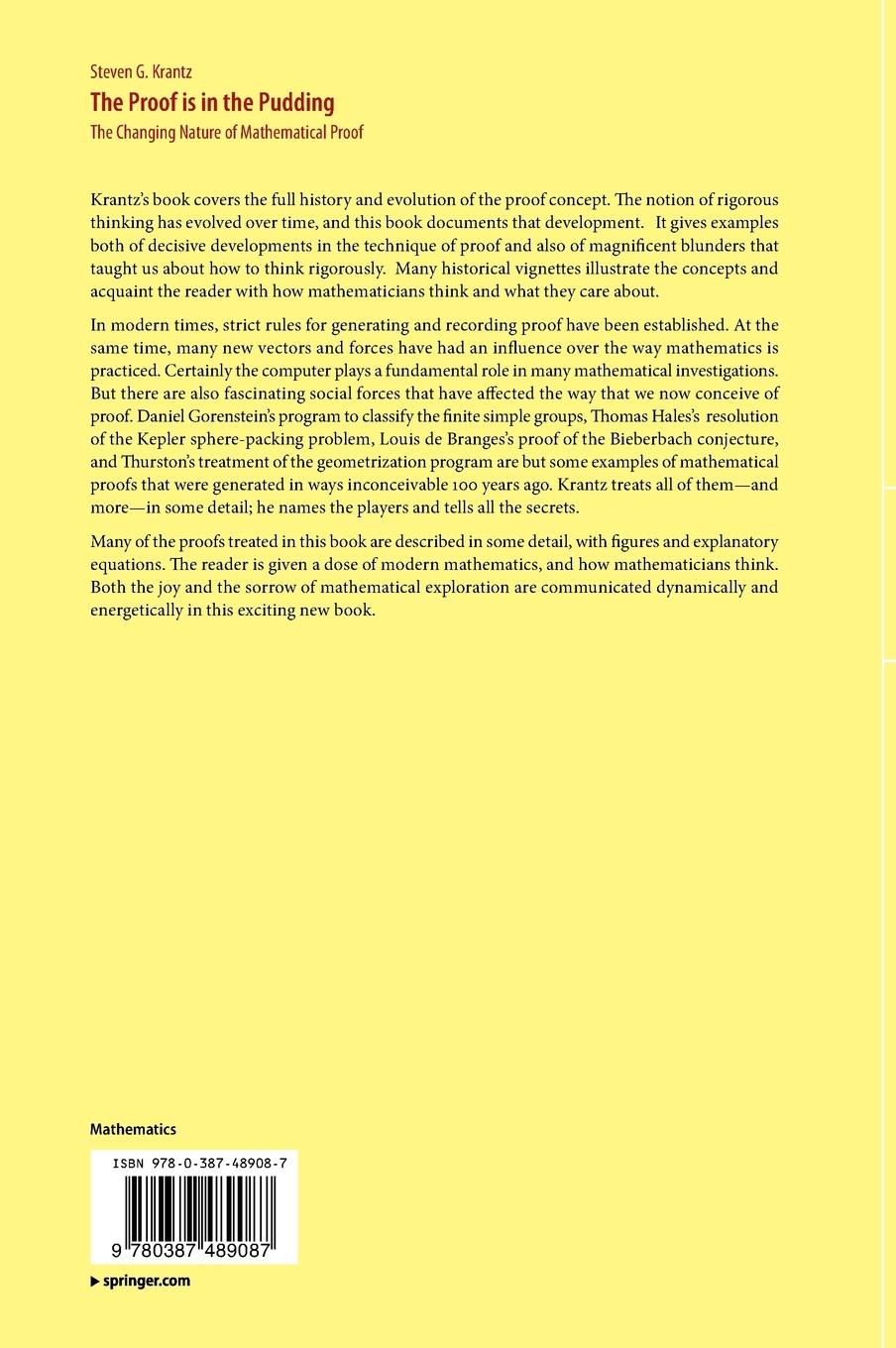 Rückseitencover The Proof is in the Pudding