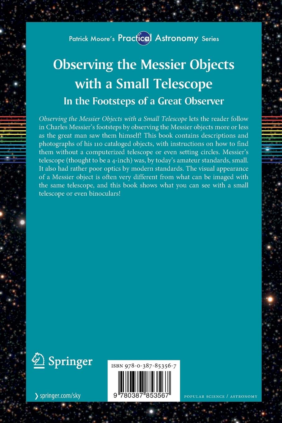 Rückseitencover Observing the Messier Objects with a Small Telescope