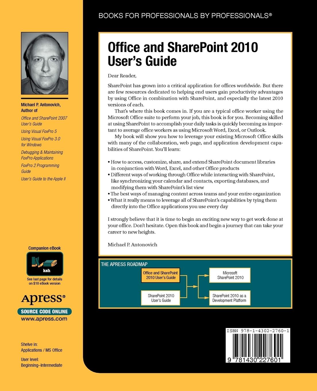 Rückseitencover Office and SharePoint 2010 User's Guide