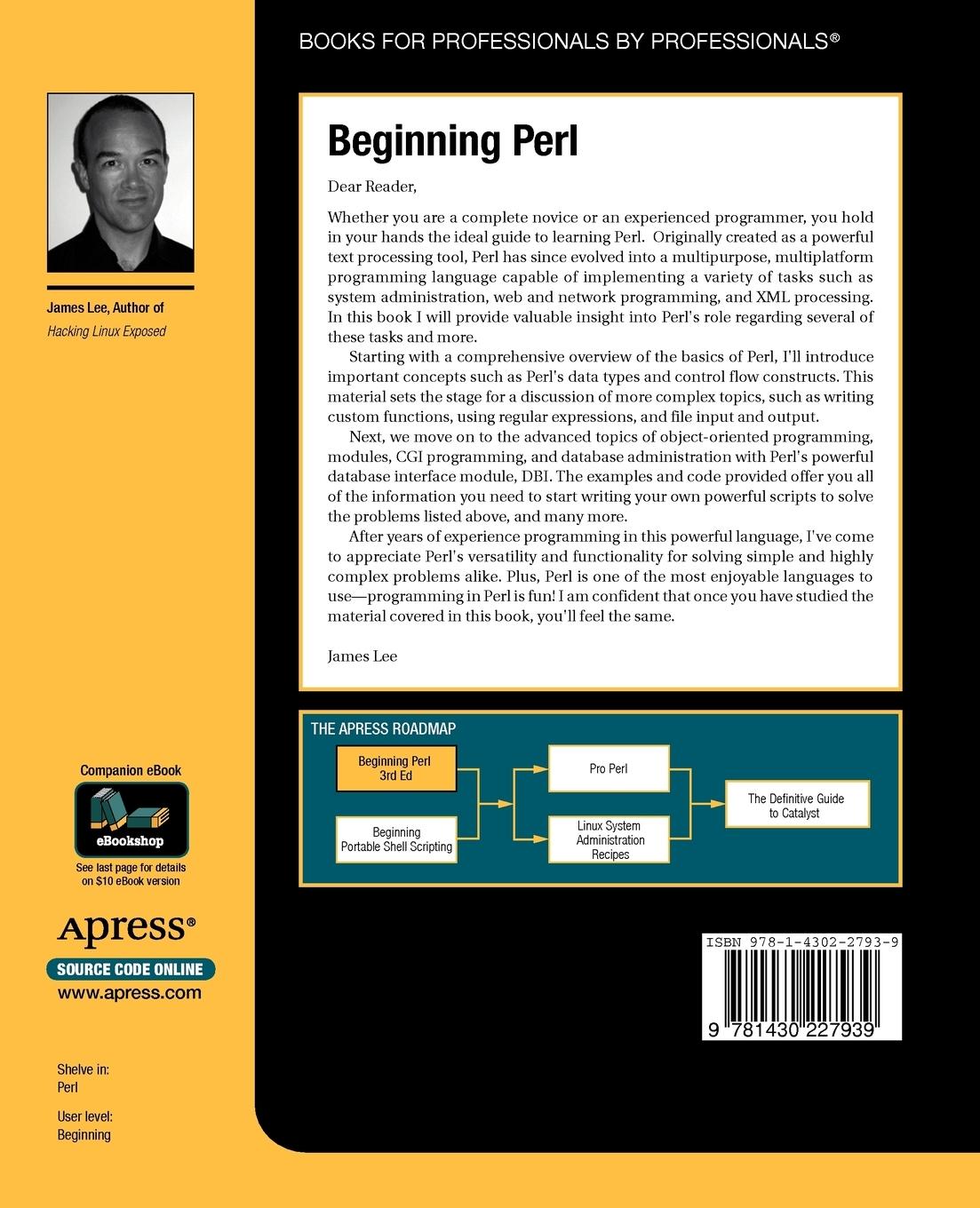 Rückseitencover Beginning Perl