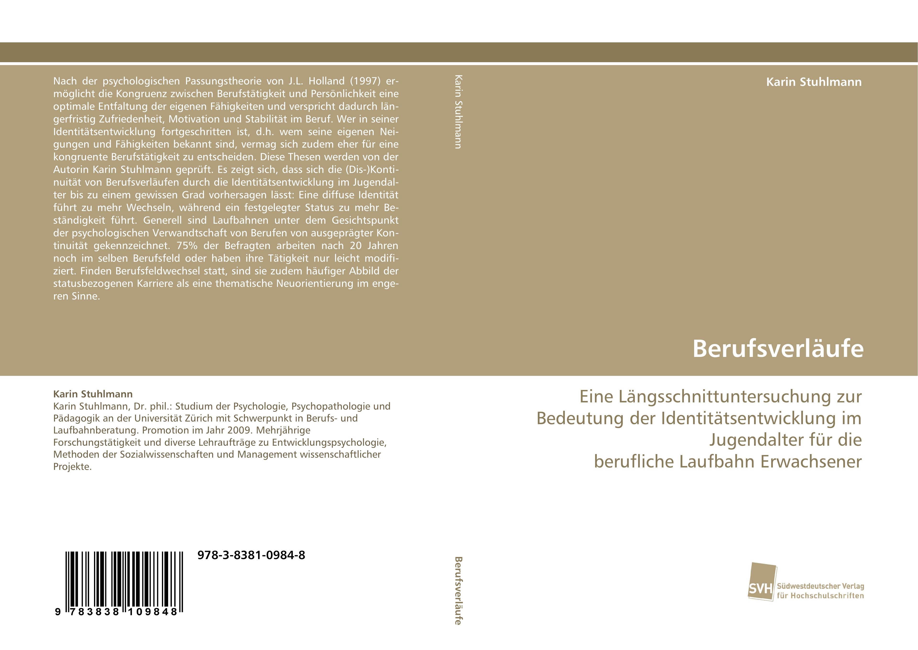 Vorderes Coverbild Berufsverläufe