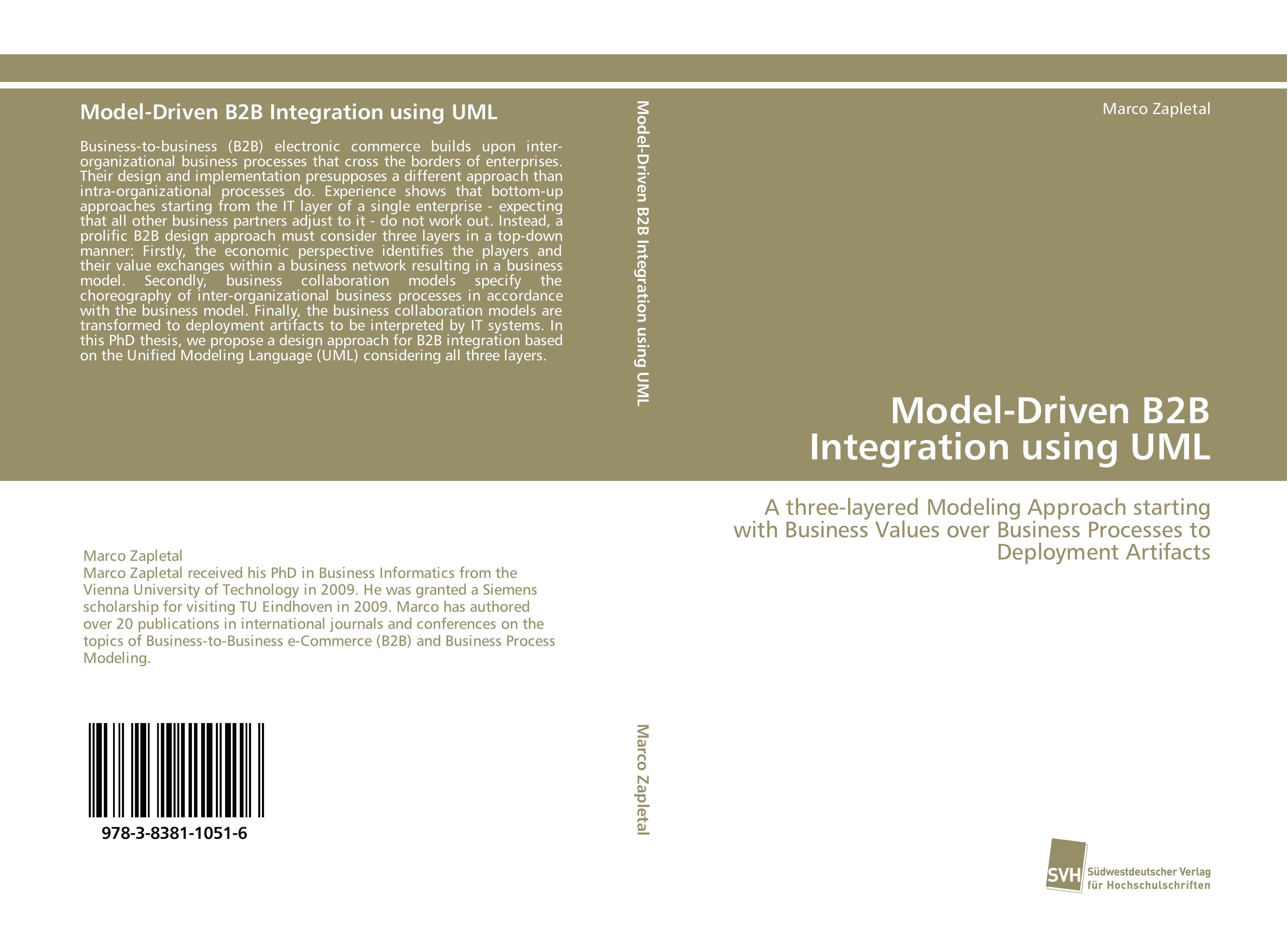 Vorderes Coverbild Model-Driven B2B Integration using UML