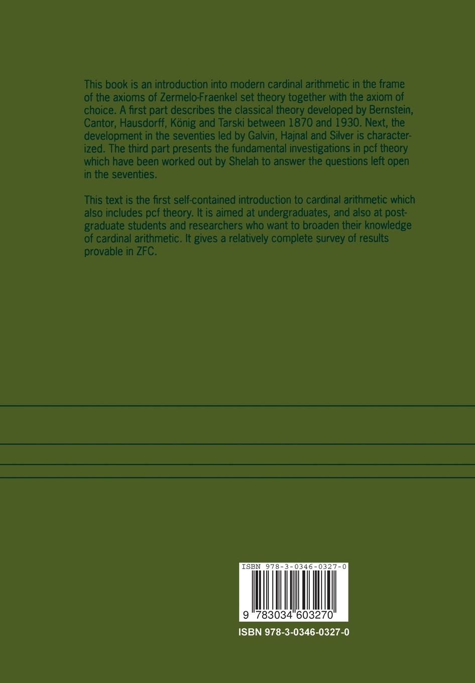 Rückseitencover Introduction to Cardinal Arithmetic